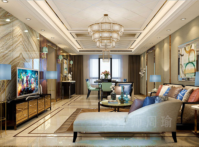 张柏芝抠逼世纪江尚三室两厅168平装修设计效果欣赏